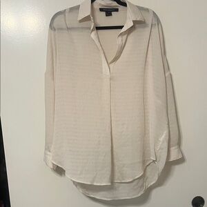 French Connection Cream Button Down Shirt XS